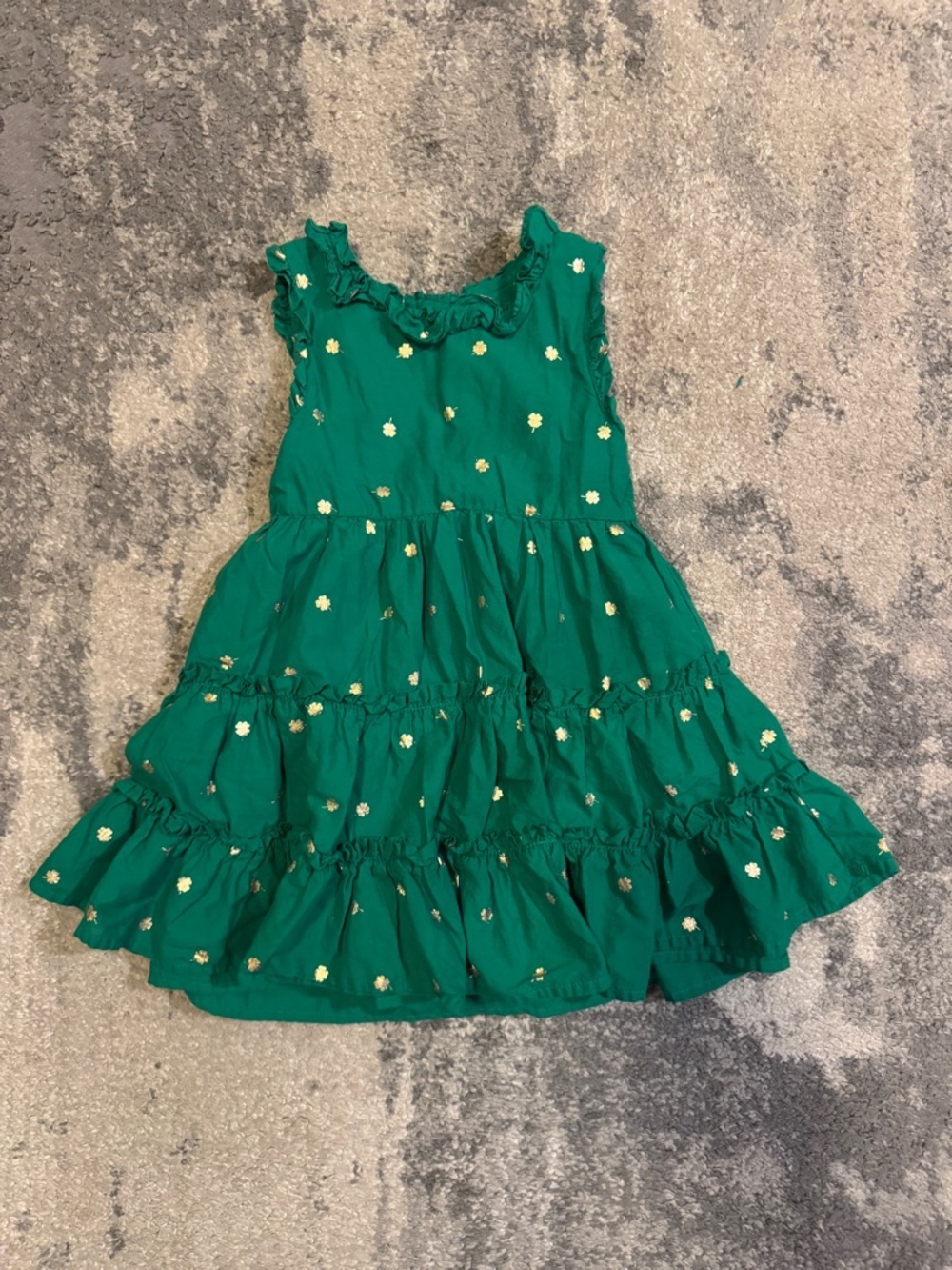 Girls' Christian Siriano Green Floral Tiered Dress